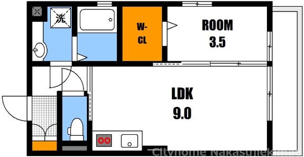 伴中央駅 徒歩5分 1階の物件間取画像